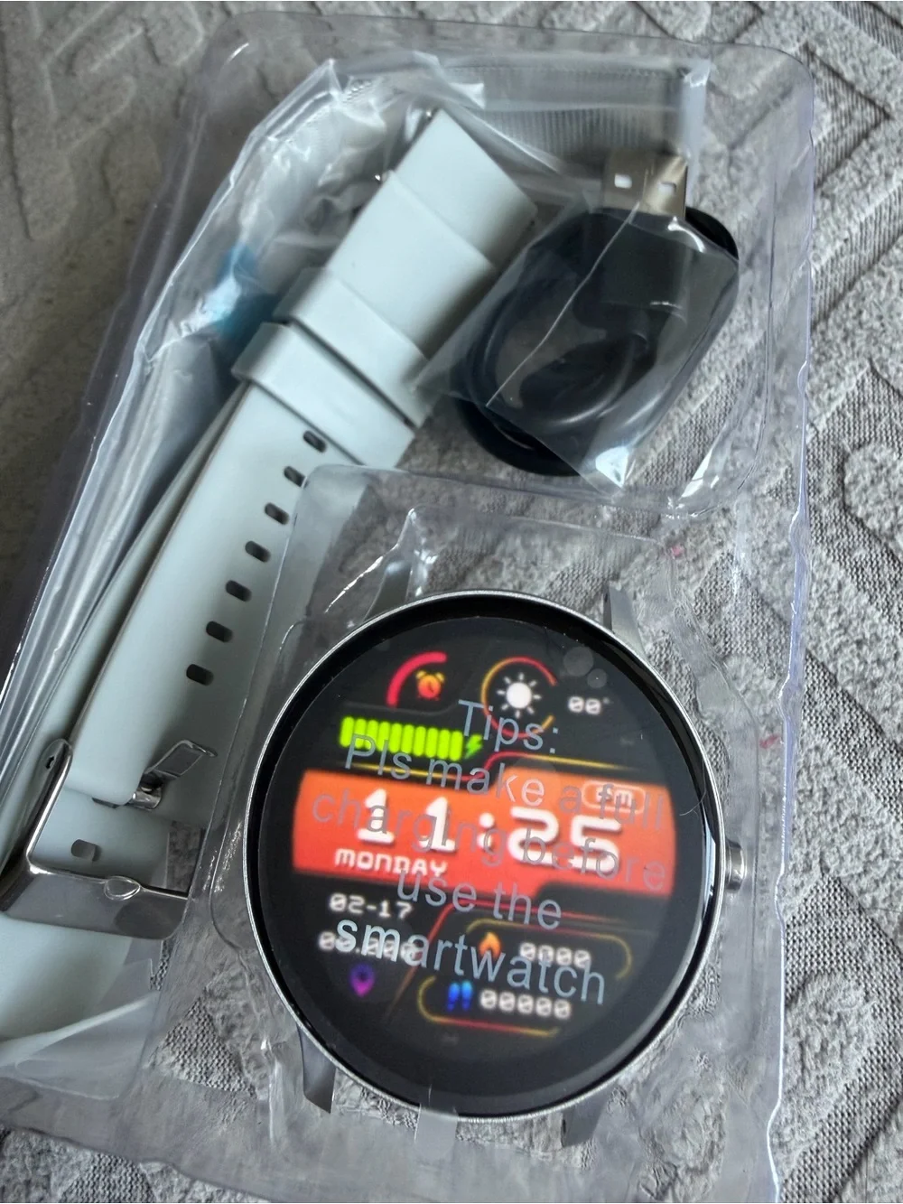 Silver Stainless Steel Mesh Smartwatch